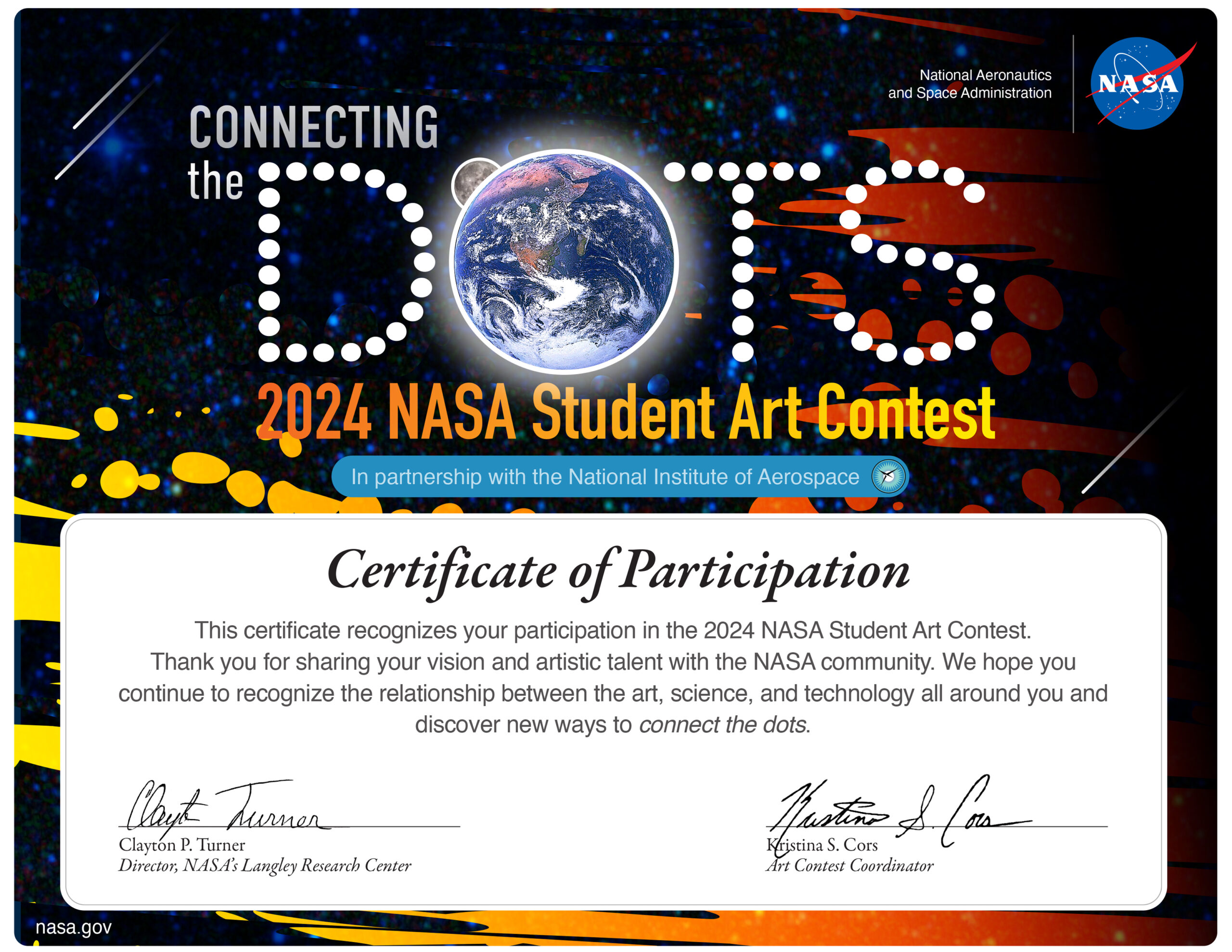 Submission Confirmation NASA Langley Student Art Contest